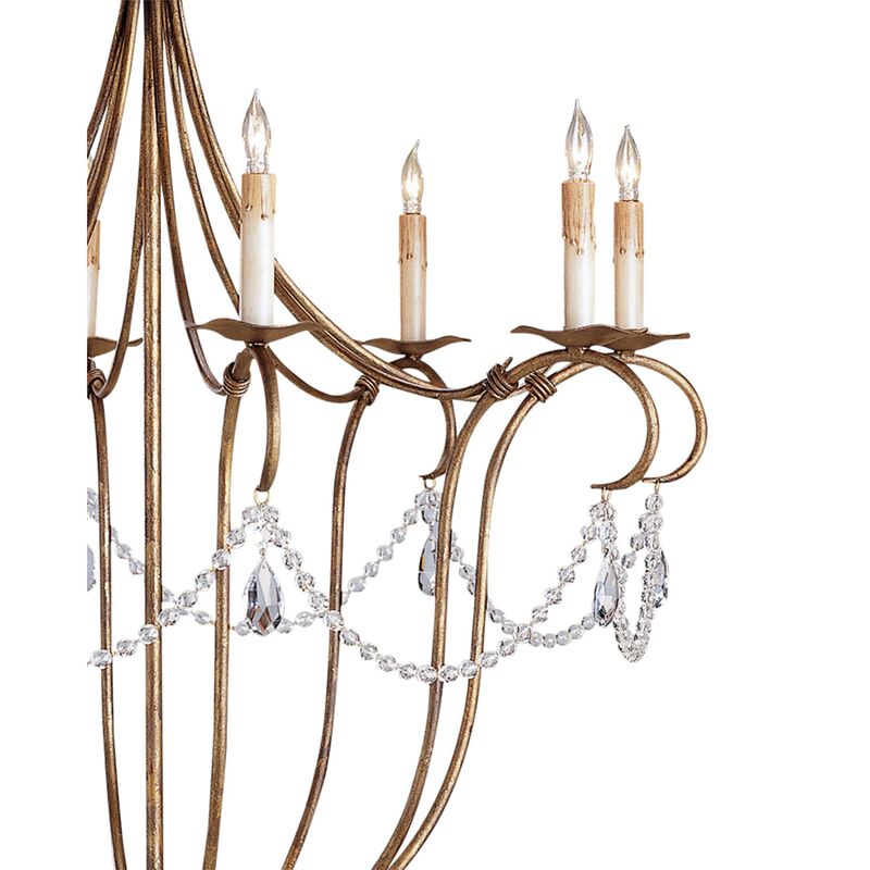 Crystal Lights 31 Inch Chandelier by Currey & Company
